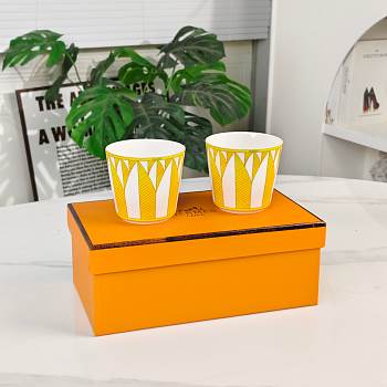 Hermes a set of 2 ceramic cups