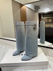 Givenchy Shark Lock boots in denim with strass   - 1