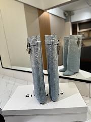 Givenchy Shark Lock boots in denim with strass   - 3
