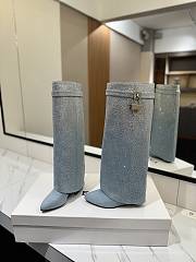 Givenchy Shark Lock boots in denim with strass   - 2