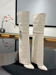 Givenchy Cuissardes En Cuir Shark Lock boots white - 3