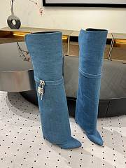 Givenchy Cuissardes En Cuir Shark Lock jean boots - 02 - 1