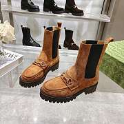Gucci Women's Horsebit Ankle Boots brown - 1