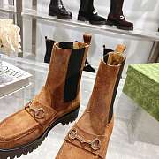 Gucci Women's Horsebit Ankle Boots brown - 2