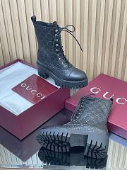 Women's lace-up ankle boots with GG detail - 5