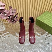 Gucci Women's Horsebit Ankle Boots red  - 6