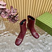 Gucci Women's Horsebit Ankle Boots red  - 2