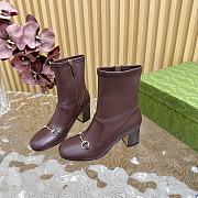 Gucci Women's Horsebit Ankle Boots Earth brown - 6