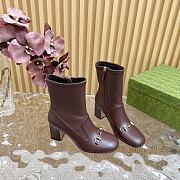 Gucci Women's Horsebit Ankle Boots Earth brown - 5