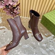 Gucci Women's Horsebit Ankle Boots Earth brown - 4