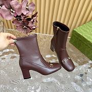 Gucci Women's Horsebit Ankle Boots Earth brown - 2