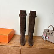 Hermes Boots brown suede leather  - 01 - 5