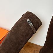 Hermes Boots brown suede leather  - 01 - 4