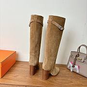 Hermes Boots brown suede leather - 02 - 6