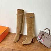 Hermes Boots brown suede leather - 02 - 5