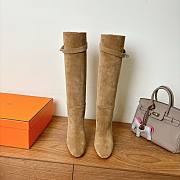 Hermes Boots brown suede leather - 02 - 4