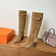 Hermes Boots brown suede leather - 02 - 2
