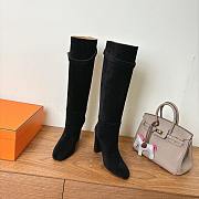 Hermes Boots black suede leather - 03 - 3