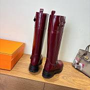 Hermes boots red soft leather bag - 6