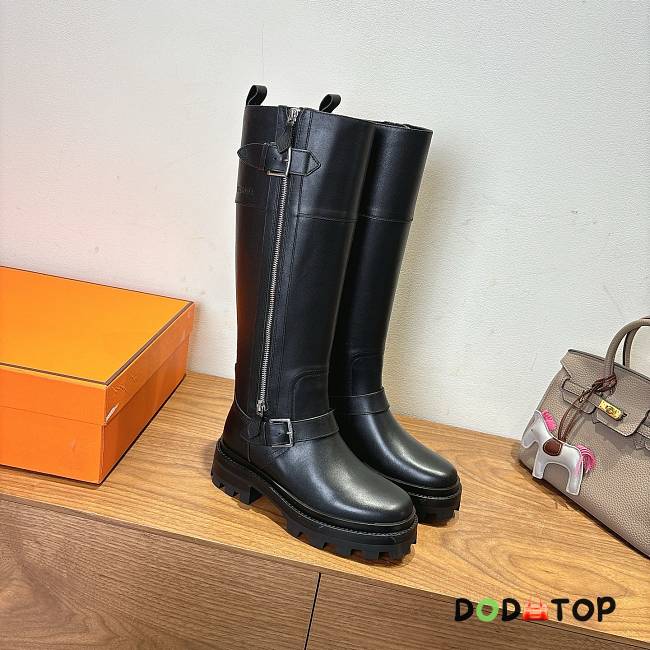 Hermes boots black soft leather bag - 1