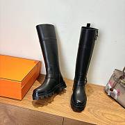 Hermes boots black soft leather bag - 5