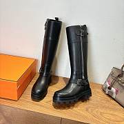 Hermes boots black soft leather bag - 4