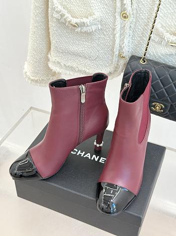 Chanel boots red- 04