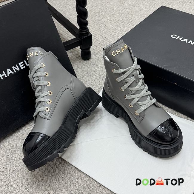 Chanel boots gray- 10 - 1