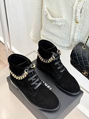 Chanel boots black suede material  - 12  - 1