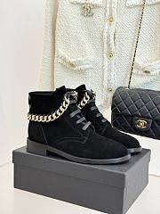 Chanel boots black suede material  - 12  - 6