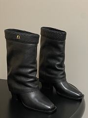 Fendi Minerva Black leather black boots - 1