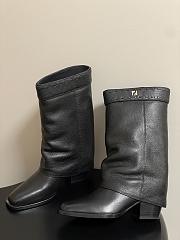 Fendi Minerva Black leather black boots - 4