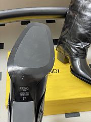Fendi Minerva black boots shiny leather - 5