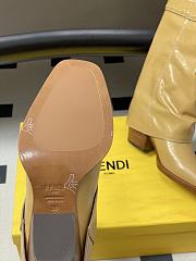 Fendi Minerva beige boots shiny leather - 2