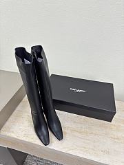 YSL FRANCOISE boots in smooth leather black - 4