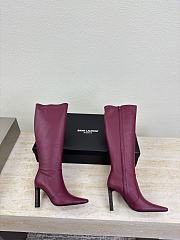 YSL FRANCOISE boots in smooth leather red - 1