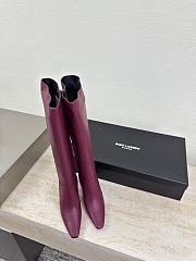 YSL FRANCOISE boots in smooth leather red - 6