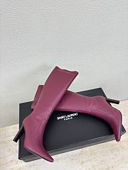 YSL FRANCOISE boots in smooth leather red - 4