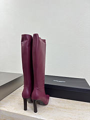 YSL FRANCOISE boots in smooth leather red - 3