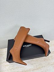 YSL FRANCOISE boots in smooth leather brown - 4