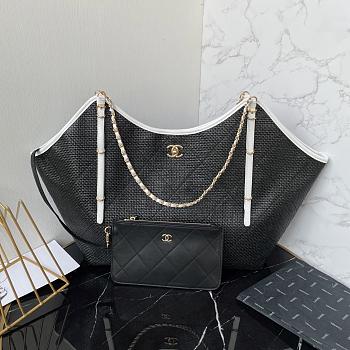 Chanel Maxi Hobo bag tote black zie 36×59×13cm