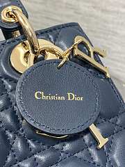Dior lady ABC blue bag size 20x8x17cm - 4