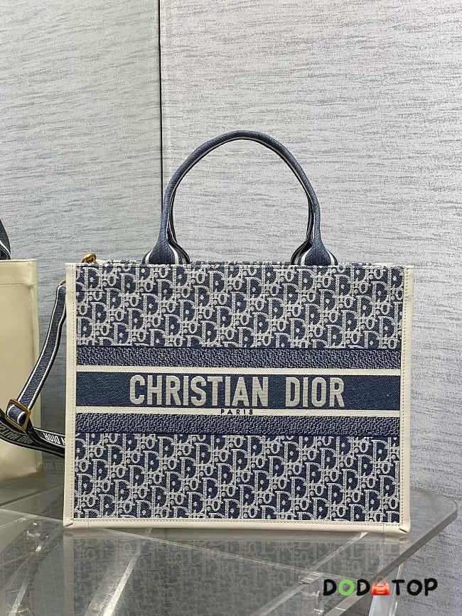 Dior book tote blue bag size 36x16x27cm - 1