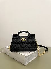 Dior Jolie Top Handle Mini Bag Powder black Cannage Lambskin size 18.5x8.5x13cm  - 1