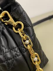Dior Jolie Top Handle Mini Bag Powder black Cannage Lambskin size 18.5x8.5x13cm  - 5