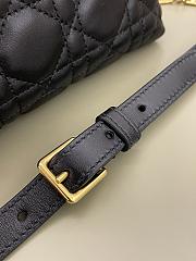 Dior Jolie Top Handle Mini Bag Powder black Cannage Lambskin size 18.5x8.5x13cm  - 3