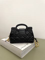 Dior Jolie Top Handle Mini Bag Powder black Cannage Lambskin size 18.5x8.5x13cm  - 2
