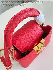 Louis Vuitton Capucines Mini red bag size  21 x 13.6 x 8 cm - 5