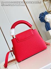 Louis Vuitton Capucines Mini red bag size  21 x 13.6 x 8 cm - 3