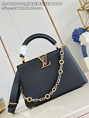 Louis Vuitton Capucines BB Chain On You black bag size 12 x 8 x 22 cm - 1
